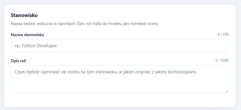 Panel rekrutera: nazwa i opis stanowiska